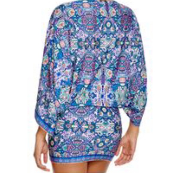 Laundry By Shelli Segal Swim Cover-Up Tunic S/P - Picture 2 of 6